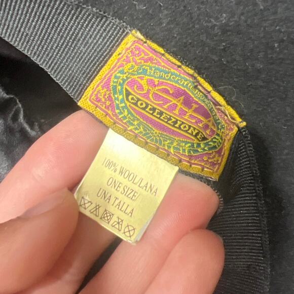 Scala Collezione 100% Wool Black Band Buckle One Size Women's Hat - Picture 4 of 6